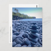 ブラックサンドビーチワイアナパナパ州パークマウイ ポストカード (正面/裏面)