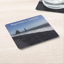 ブラックサンドビーチ，アイスランド スクエアペーパーコースター