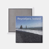 ブラックサンドビーチ,アイスランド マグネット (正面/裏面)
