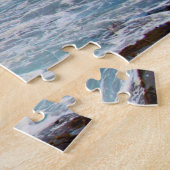 ブラックサンドビーチ- Big Island Hawaii - 20x30インチ ジグソーパズル (側面)