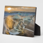 ブラックサンドビーチ | Jokulsarlon South Iceland フォトプラーク (側面)