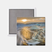 ブラックサンドビーチ | Jokulsarlon South Iceland マグネット (正面/裏面)