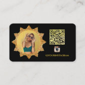 ブラックサンモダンロゴソーシャルメディア 名刺 (正面)