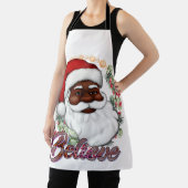 ブラックサン信じタメラニンマンクリスマス応援 エプロン (インサイチュ)