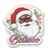 ブラックサン信じタメラニンマンクリスマス応援 シール (正面)