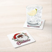 ブラックサン信じタメラニンマンクリスマス応援 スクエアペーパーコースター (インサイチュ)