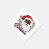 ブラックサン信じタメラニンマンクリスマス応援 スタンダードカクテルナプキン (角)