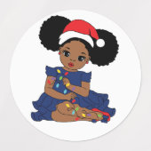 ブラックサン信じタメラニンマンクリスマス応援 ラベル (デザイン2)