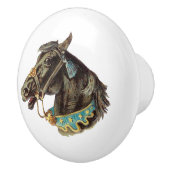 ブラックサーカスホースヴィンテージアート セラミックノブ (右)