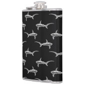 ブラックサークデザインヴィンテージ航海の海アート フラスク (左)