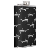 ブラックサークデザインヴィンテージ航海の海アート フラスク (右)