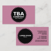 ブラックサークルスター – カシミヤバラ 名刺 (正面/裏面)