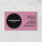 ブラックサークルスター – カシミヤバラ 名刺 (裏面)