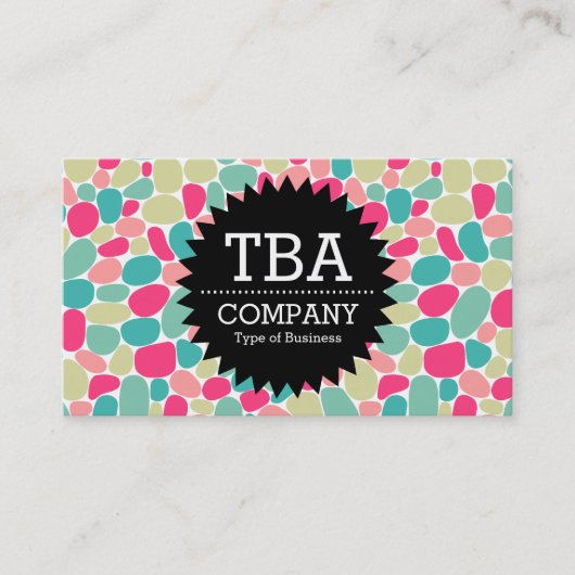 ブラックサークルスターv2 -抽象芸術160417 – カラーv2 名刺 (正面)