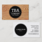 ブラックサークルスターv2 – 木材02 名刺 (正面/裏面)