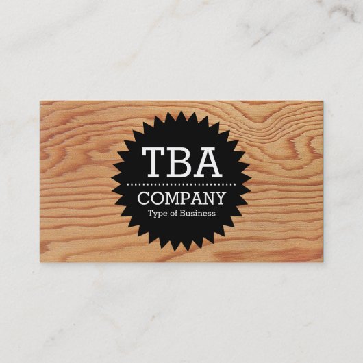 ブラックサークルスターv2 – 木材02 名刺 (正面)