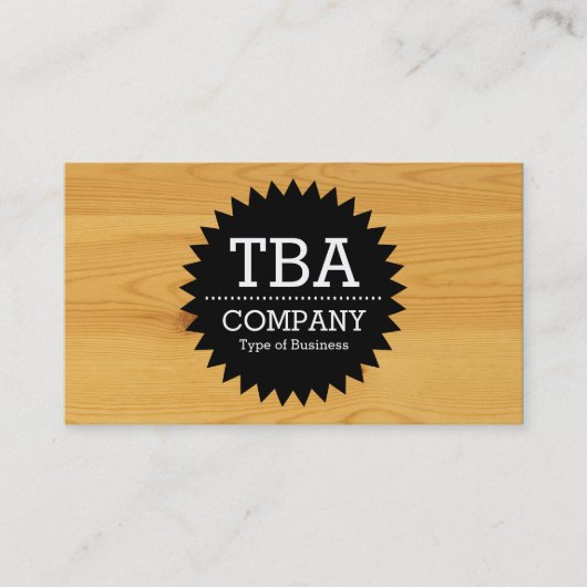 ブラックサークルスターv2 – 木材04 名刺 (正面)