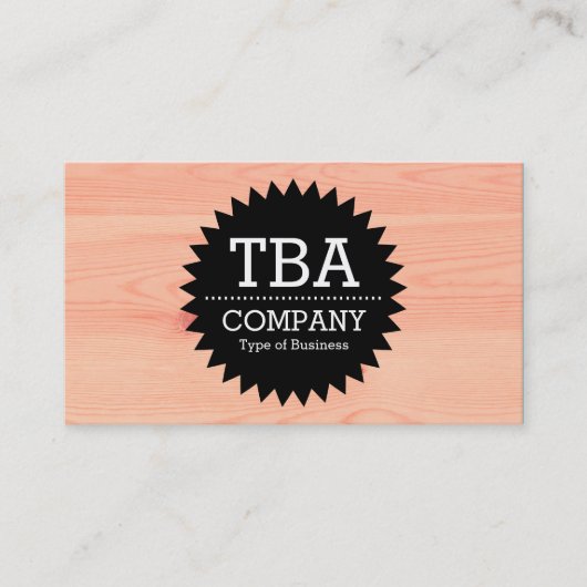 ブラックサークルスターv2 – 木材05 名刺 (正面)