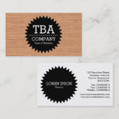 ブラックサークルスターv2 – 木材06 名刺 (正面/裏面)