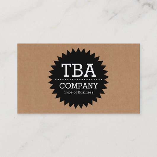 ブラックサークルスターv2 – 段ボール 名刺 (正面)