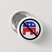 ブラックサークルノーサインアンチGOP政治意見 缶バッジ (正面&裏面)