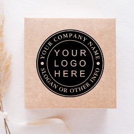 ブラックサークルビジネスロゴカスタム セルフインキングスタンプ