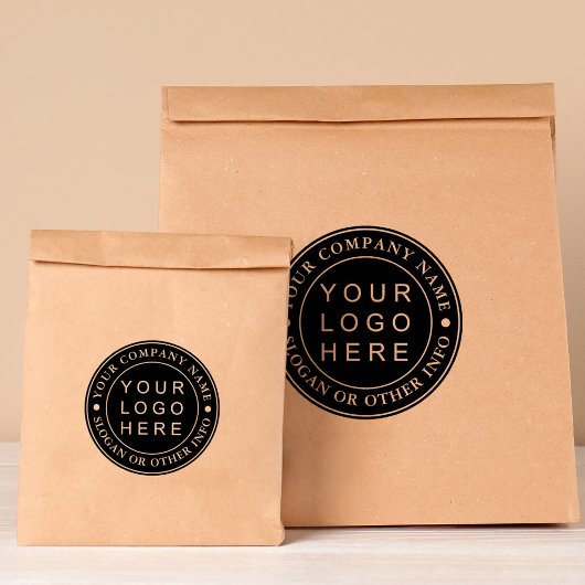 ブラックサークルビジネスロゴカスタム ラバースタンプ