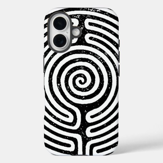 ブラックサークルラビリンスファインアート Case-Mate iPhoneケース (裏面)