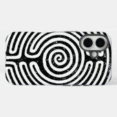 ブラックサークルラビリンスファインアート Case-Mate iPhoneケース (裏面 (横))
