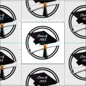 ブラックサークル付き目盛りキャップ ファブリック (タイル)