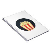 ブラックサークル背景のポップコーン ノートブック (右側)