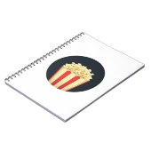 ブラックサークル背景のポップコーン ノートブック (左側)