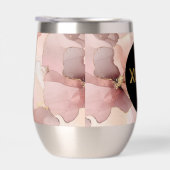 ブラックサークル赤面ピンクフローラ金ゴールドグリッターXOXO (右面)