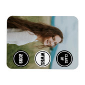 ブラックサークル フォト 卒業発表 マグネット (横)