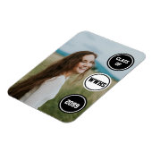 ブラックサークル フォト 卒業発表 マグネット (左側)