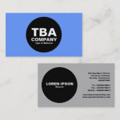 ブラックサークル – ベビーブルー6699FF 名刺 (正面/裏面)