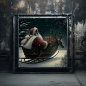 ブラックサ威厳のあるンタの魔法のそり乗り ポスター