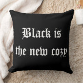 ブラックザニューコージーゴシックスタイルタイポグラフィ クッション (ブランケット)