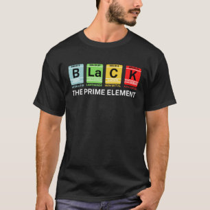 ブラックザプライムエレメント黒の歴史Tシャツ Tシャツ