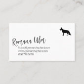 ブラックシェパードドッグイラストレーション 名刺 (裏面)