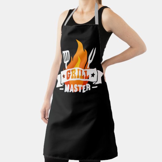 ブラックシェフカスタマイズがグリルマスターをパーソナライズ エプロン (インサイチュ)