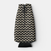 ブラックシェブロンシルバー金ゴールドモノグラム ボトルクーラー (裏面)