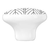 ブラックシェブロンデザイン – 引き出しノブ セラミックノブ (側面)