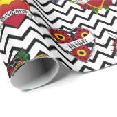 ブラックシェブロン母タトゥー ラッピングペーパー (ロールコーナー)