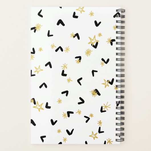 ブラックシェブロン金ゴールド星が彼らの間違ったプランナーを証明 プランナー手帳 (裏面)