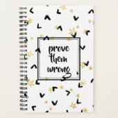 ブラックシェブロン金ゴールド星が彼らの間違ったプランナーを証明 プランナー手帳 (正面)