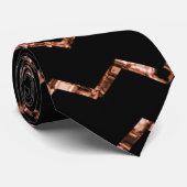 ブラックシエレガントエンナグリッターパターン ネクタイ (ロール)