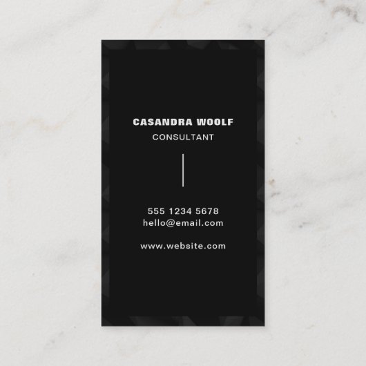 ブラックシエレガントック幾何プロフェッショナル 名刺 (裏面)