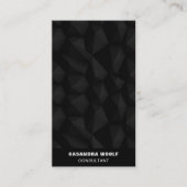ブラックシエレガントック幾何プロフェッショナル 名刺 (正面)