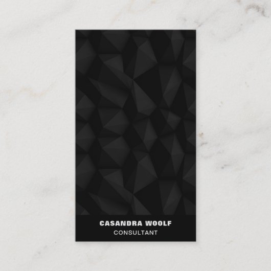 ブラックシエレガントック幾何プロフェッショナル 名刺 (正面)